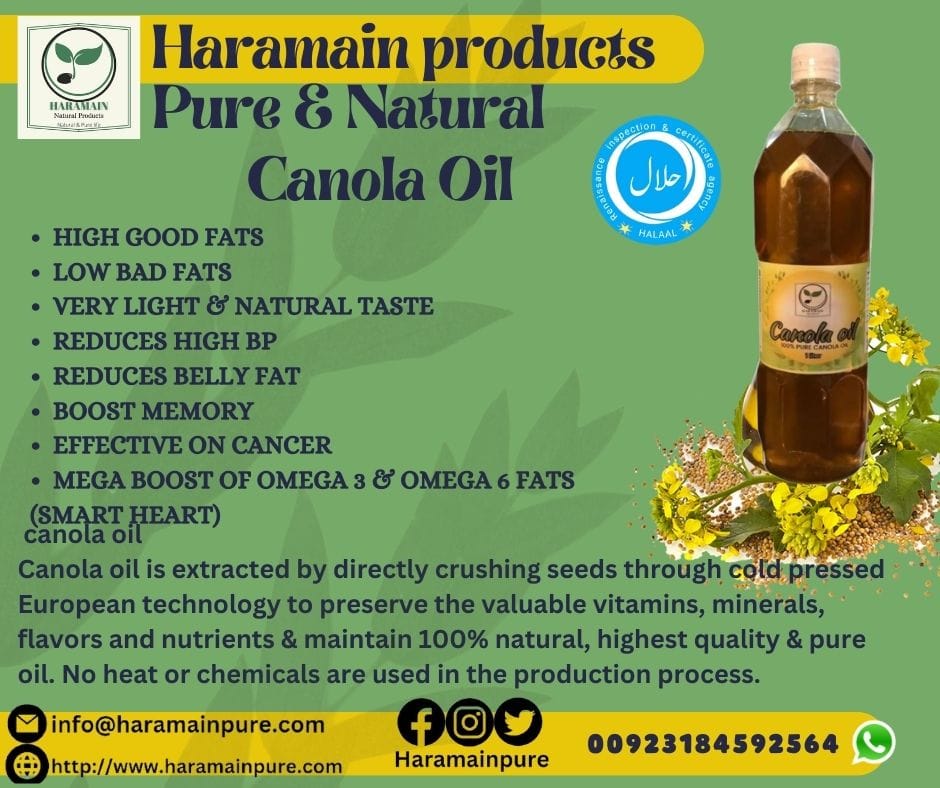 Canola Oil Cold-pressed HARAMAIN PURE PRODUCT