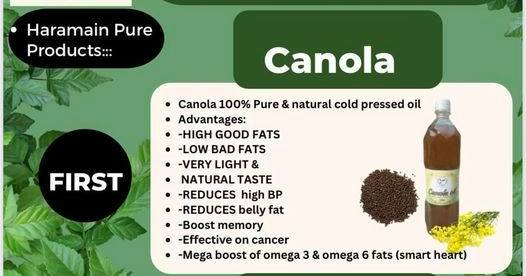 Canola Oil Cold-pressed HARAMAIN PURE PRODUCT