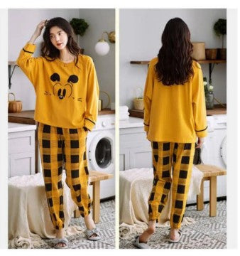 2 Pcs Women's Stitched Cotton Jersey Printed Night Suit