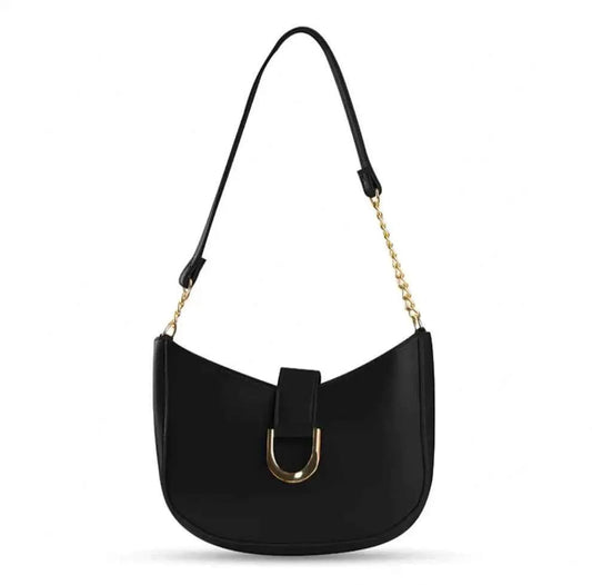 Girls Black PU Leather Hand Bag – Stylish &amp; Elegant