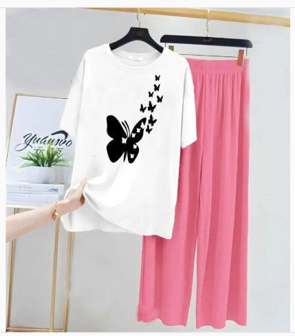 2 Pcs Women's Stitched Cotton Jersey Printed Night Suit