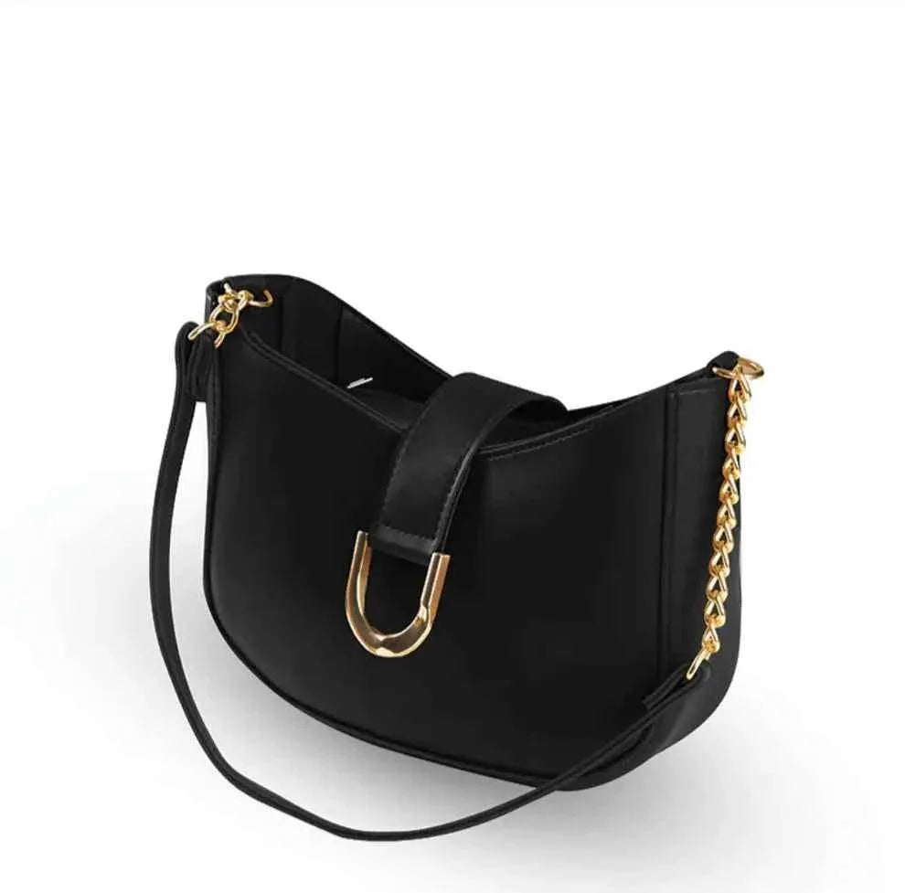 Girls Black PU Leather Hand Bag – Stylish &amp; Elegant