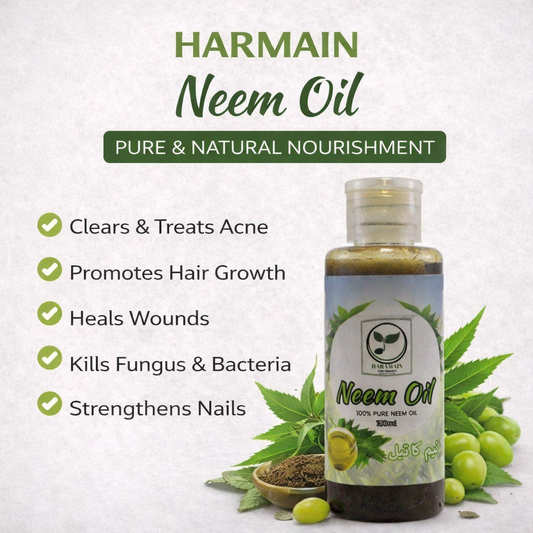 Haramain Pure Products Cold Pressed Neem Oil – 100% Pure &amp; Natural