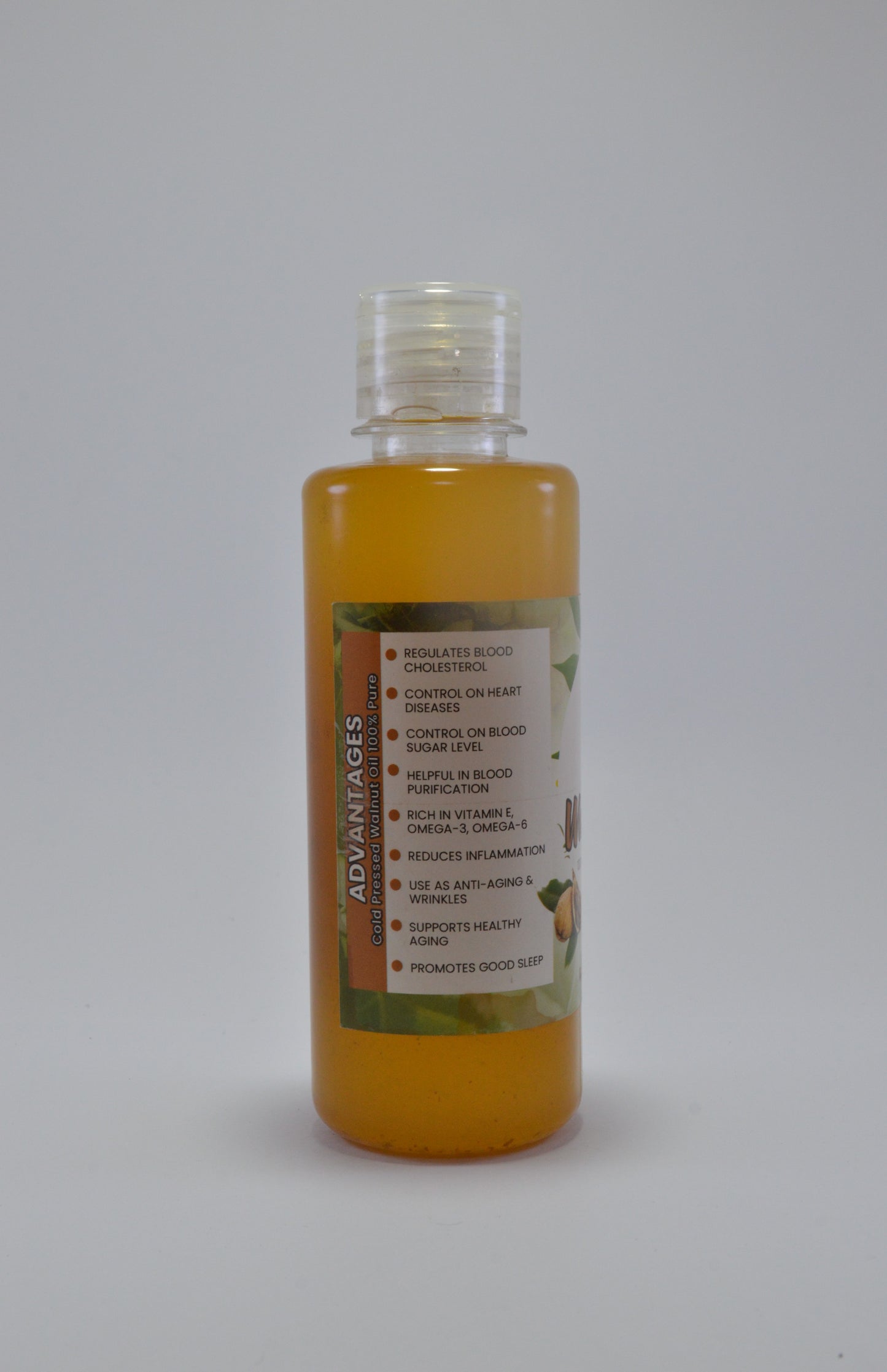 Haramain Pure Products – Cold Pressed Walnut Oil (100% Natural)

• Type: Cold Pressed Walnut Oil
• Extraction Method: Cold-pressed to preserve natural nutrients and aroma
• Purity: 100% pure, unrefined, and chemical-free
• Source: Premium quality fresh walnuts

🌿 Key Benefits:

• Deeply nourishes scalp and promotes strong, shiny hair
• Helps reduce dandruff and dryness naturally
• Rich in Omega-3 fatty acids and Vitamin E for hair & skin health
• Improves skin elasticity and gives a natural glow
• Supports