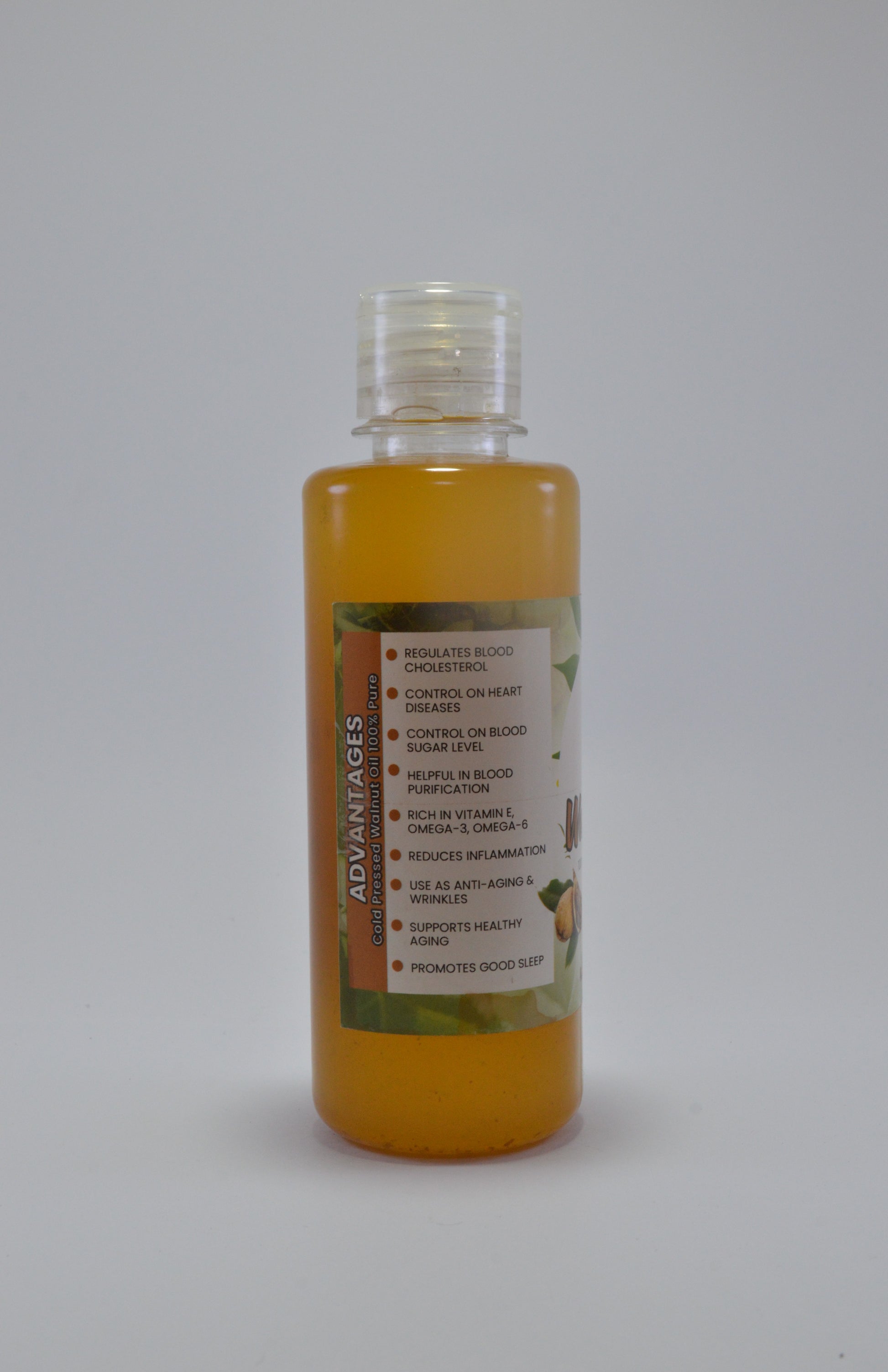 Haramain Pure Products – Cold Pressed Walnut Oil (100% Natural)

• Type: Cold Pressed Walnut Oil
• Extraction Method: Cold-pressed to preserve natural nutrients and aroma
• Purity: 100% pure, unrefined, and chemical-free
• Source: Premium quality fresh walnuts

🌿 Key Benefits:

• Deeply nourishes scalp and promotes strong, shiny hair
• Helps reduce dandruff and dryness naturally
• Rich in Omega-3 fatty acids and Vitamin E for hair & skin health
• Improves skin elasticity and gives a natural glow
• Supports